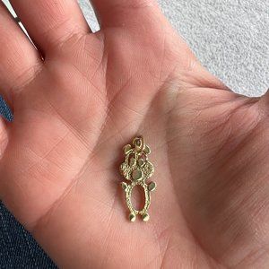 14k gold teddy bear pendant charm